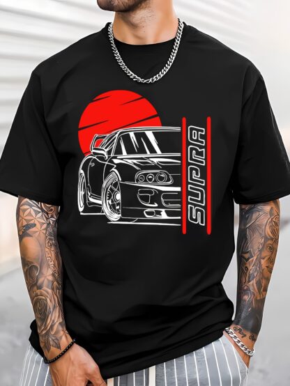 Super Fancy Car Printed T-shirt, Men's T-shirt, Summer Casual Short Sleeved T-shirt - Image 2