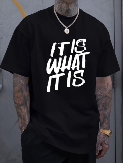 Printed T-shirt, Men's T-shirt, Summer Casual Short Sleeved T-shirt - Image 2