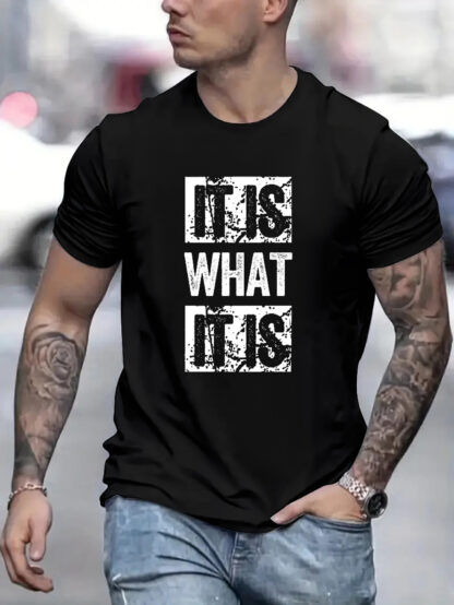 This Is Its Printed Men’s Summer Casual Short-Sleeved T-Shirt